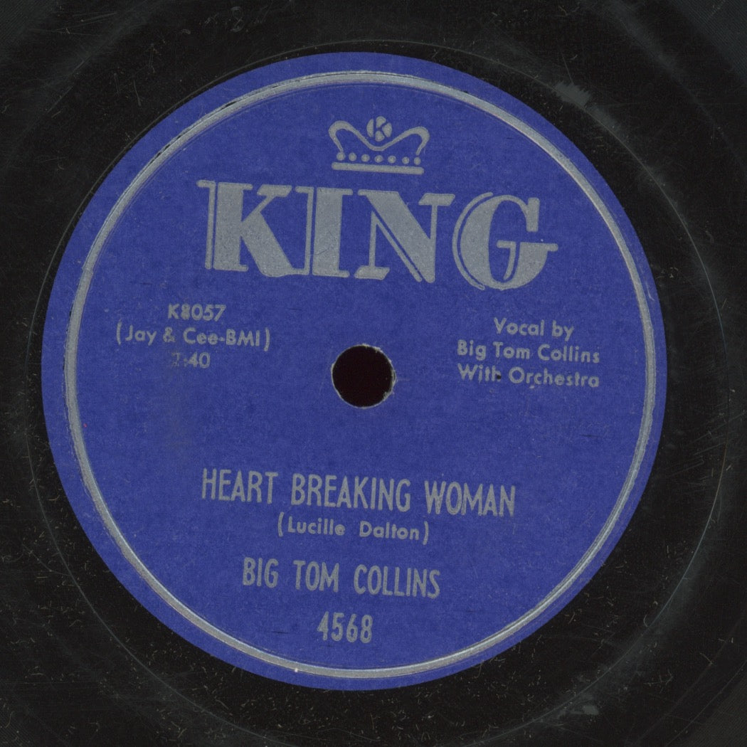 vinylBlues 78 - Big Tom Collins (Brownie McGhee) - Heart Breaking Woman / Watchin' My Stuff on King