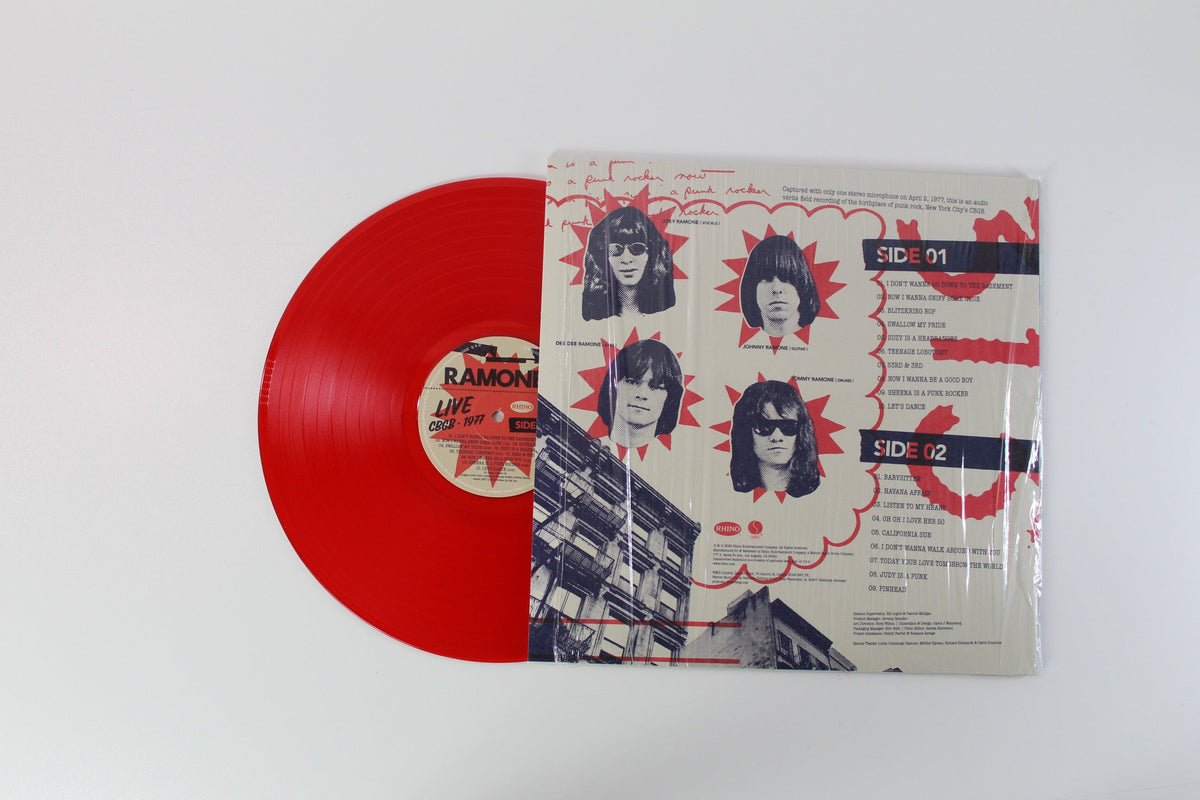 Ramones - Live (CBGB • 1977) on Rhino Records - Red Translucent Vinyl - Record Store Day