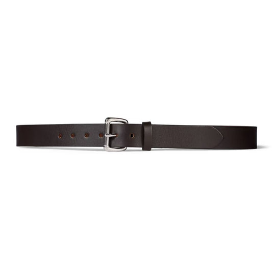 Leather Bridle Belt 1-1/4" (Brown + Stainless Steel)