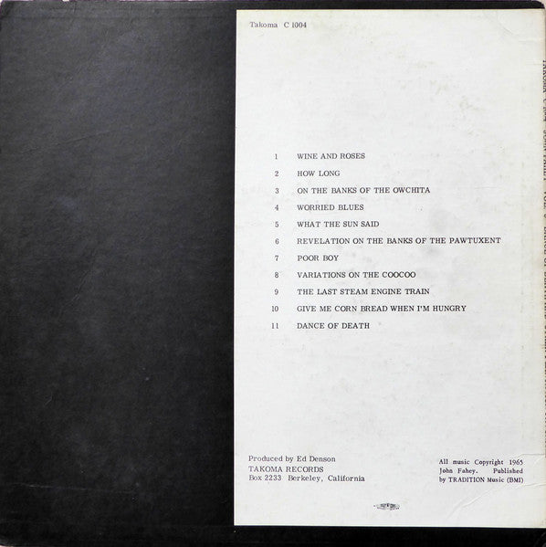 VINYLJohn Fahey - Vol 3 / Dance Of Death & Other Plantation Favorites (LP) (Very Good (VG)) USED