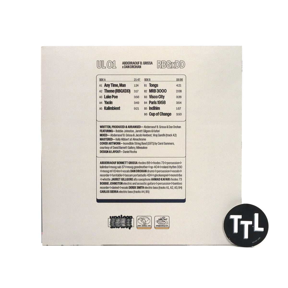 Abderraouf B Grissa & Dan Drohan: RBGxDD (Vinyl LP)