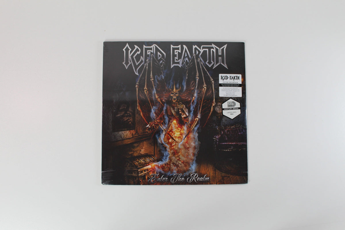Iced Earth - Enter The Realm on Century Media – Limited Edition – Single Sided – Etched – Red Vinyl – Reissue – Sealed